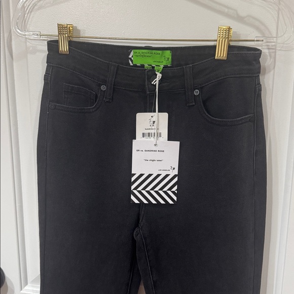 *NEW* SANDRINE ROSE BLACK RETRO SUPER FLARE JEAN 27 - Picture 4 of 9